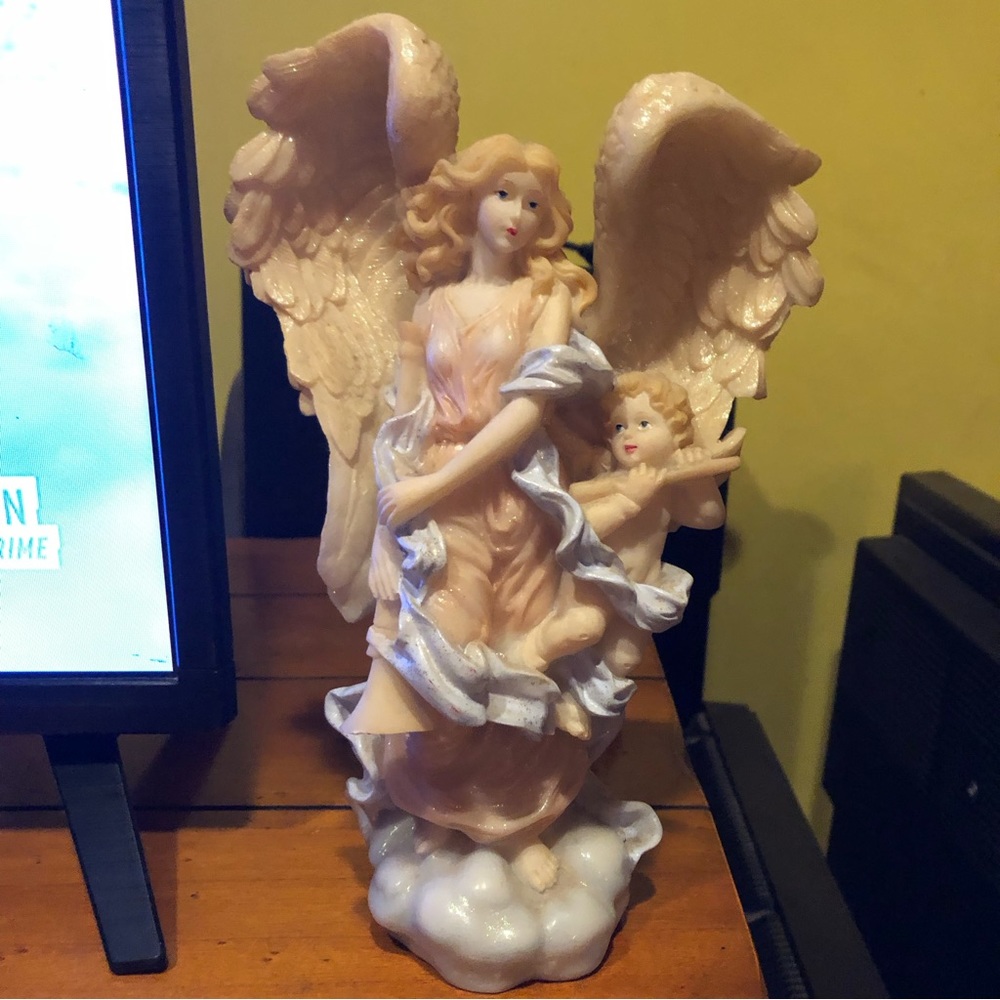 Seraphim Golden Angel & her Cherub! - Picture 2 of 15